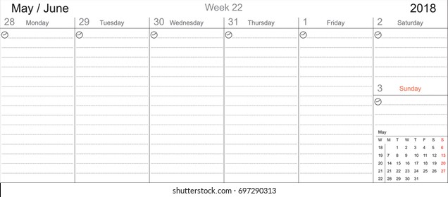 Desk Pad Working Calendar Two Sided Stock Vector (Royalty Free ...