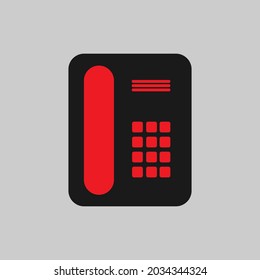 desk phone flat icon logo illustration