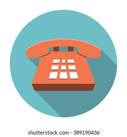 Desk Phone icon flat