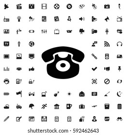 desk phone icon illustration isolated vector sign symbol Media icons vector set.