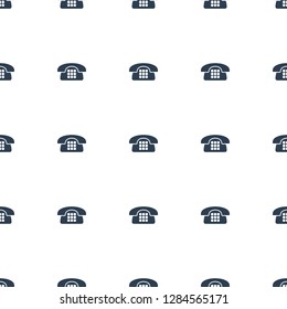 desk phone icon pattern seamless white background. Editable filled desk phone icon. desk phone icon pattern for web and mobile.