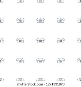 desk phone icon pattern seamless white background. Editable line desk phone icon. desk phone icon pattern for web and mobile.