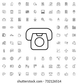 Desk phone icon. set of outline company icons.