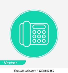 Desk phone vector icon sign symbol
