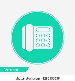 Desk phone vector icon sign symbol