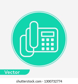 Desk phone vector icon sign symbol