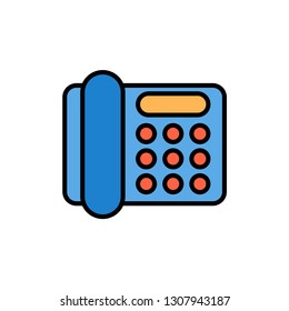 Desk phone vector icon sign symbol