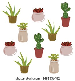 Desk plant in vector pattern, good for logo planting bussines and also wall decor picture