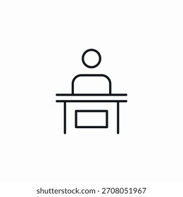 vetor de sinal de ícone da apresentação da mesa