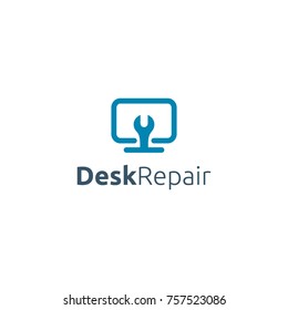 Desk Repair logo vector.