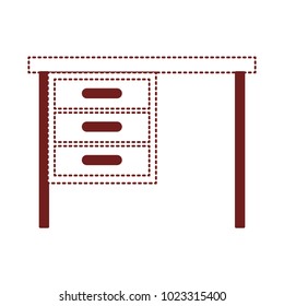 desk school isolated icon