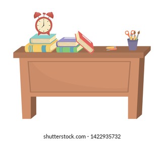 Desk And School Supplies Design