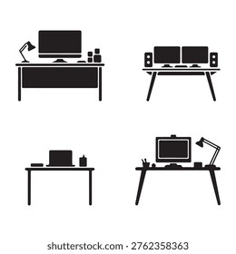 Desk setup symbol expressing organized and efficient work environment