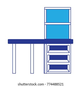 desk with shelves icon