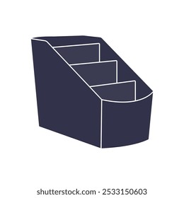 Diseño de Ilustración vectorial de icono de soporte de papelería de escritorio
