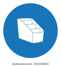 Diseño de Ilustración vectorial de icono de soporte de papelería de escritorio