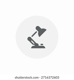 Icono de la lámpara de estudio de escritorio Vector de signo
