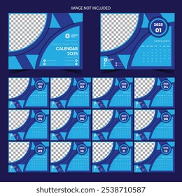 Desk or table calendar design template 2025 minimal design template
