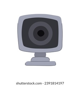 desk table camera cartoon. top office, view photography, work photo desk table camera sign. isolated symbol vector illustration