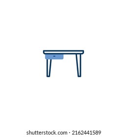 Desk Table Furniture line icon. linear style sign for mobile concept and web design. Desk Table Furniture outline vector icon. Symbol, logo illustration. Vector graphic