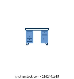 Desk Table Furniture line icon. linear style sign for mobile concept and web design. Desk Table Furniture outline vector icon. Symbol, logo illustration. Vector graphic
