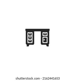 Desk Table Furniture line icon. linear style sign for mobile concept and web design. Desk Table Furniture outline vector icon. Symbol, logo illustration. Vector graphic