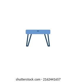 Desk Table Furniture line icon. linear style sign for mobile concept and web design. Desk Table Furniture outline vector icon. Symbol, logo illustration. Vector graphic