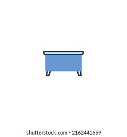 Desk Table Furniture line icon. linear style sign for mobile concept and web design. Desk Table Furniture outline vector icon. Symbol, logo illustration. Vector graphic