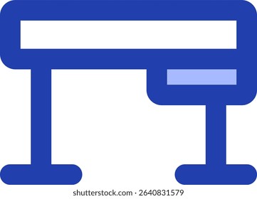 desk table icon blue style design