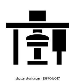 desk table icon isolated sign symbol vector illustration - high quality black style vector icons
