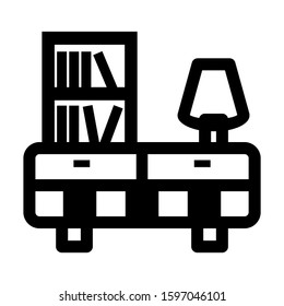 desk table icon isolated sign symbol vector illustration - high quality black style vector icons
