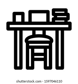 desk table icon isolated sign symbol vector illustration - high quality black style vector icons
