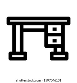 desk table icon isolated sign symbol vector illustration - high quality black style vector icons
