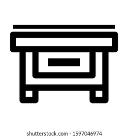 desk table icon isolated sign symbol vector illustration - high quality black style vector icons
