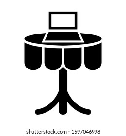 desk table icon isolated sign symbol vector illustration - high quality black style vector icons
