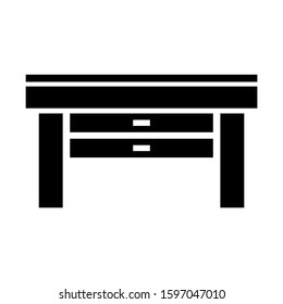 desk table icon isolated sign symbol vector illustration - high quality black style vector icons
