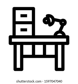 desk table icon isolated sign symbol vector illustration - high quality black style vector icons
