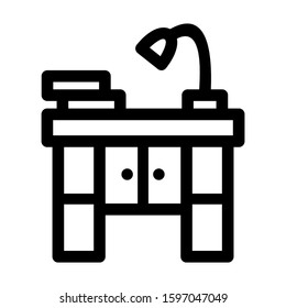 desk table icon isolated sign symbol vector illustration - high quality black style vector icons
