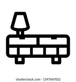 desk table icon isolated sign symbol vector illustration - high quality black style vector icons
