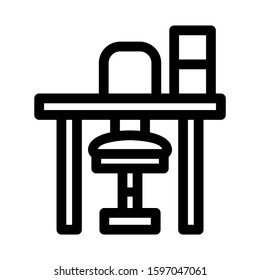 desk table icon isolated sign symbol vector illustration - high quality black style vector icons
