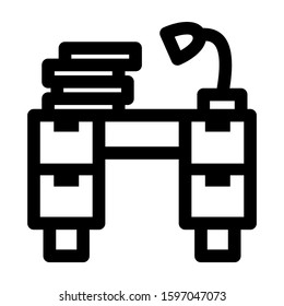 desk table icon isolated sign symbol vector illustration - high quality black style vector icons
