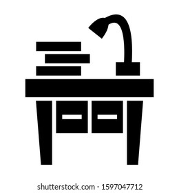 desk table icon isolated sign symbol vector illustration - high quality black style vector icons
