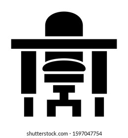 desk table icon isolated sign symbol vector illustration - high quality black style vector icons
