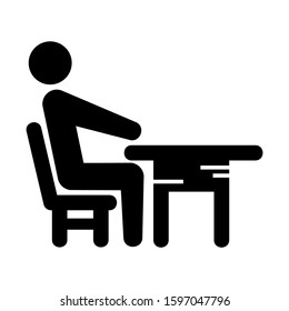 desk table icon isolated sign symbol vector illustration - high quality black style vector icons

