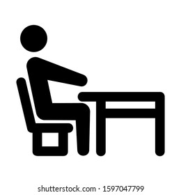 desk table icon isolated sign symbol vector illustration - high quality black style vector icons
