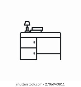 Vector de signo de icono de mesa de escritorio