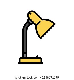 desk table lamp color icon vector. desk table lamp sign. isolated symbol illustration