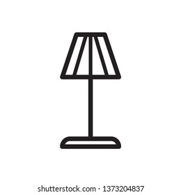 Desk table lamp icon vector