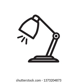 Desk table lamp icon vector