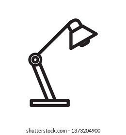 Desk table lamp icon vector